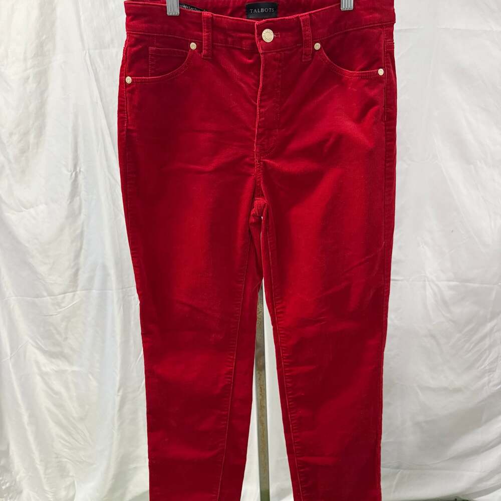 Talbot’s Platinum Womens Red Mid-Rise Skimmer Jeans Size 2P
